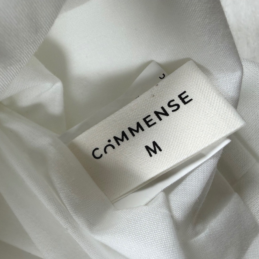 Commense White Linen Blend Tailored Button Front Vest Sleeveless Top Medium - Picture 7 of 7